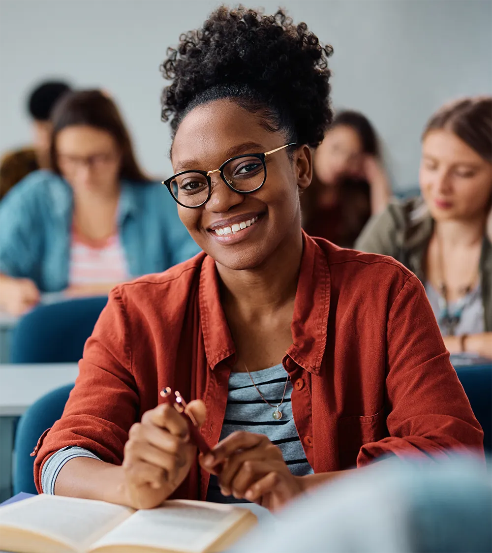 Student taking notes